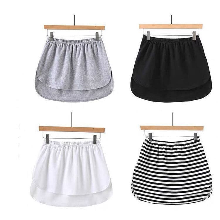 Wholesale Matching Sweatshirt Sweater Layered Inner Skirt Base Skirt Solid Color Skirt