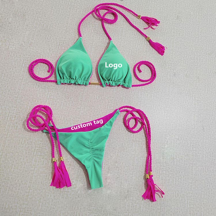 Custom Swimsuit With Logo High Waist Brazilian Bikini Beachwear Fashion Beach Bikinis and Swimsuits