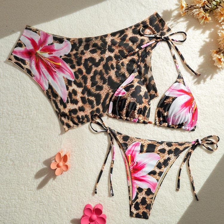 Wholesale Printed Tie Side Bikini Wholesale Stylish Halter Bikini Custom logo 2026 Sexy Dress Factory Directly