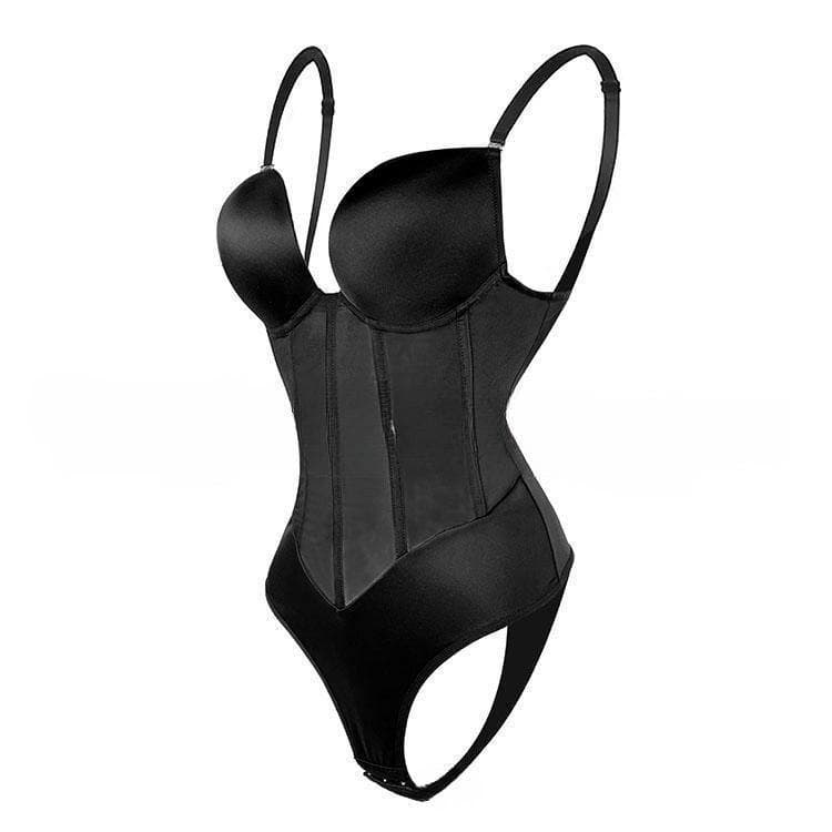Strappy One Piece Underwear Shapewear Tummy Control Corset Backless Bodysuit Women
