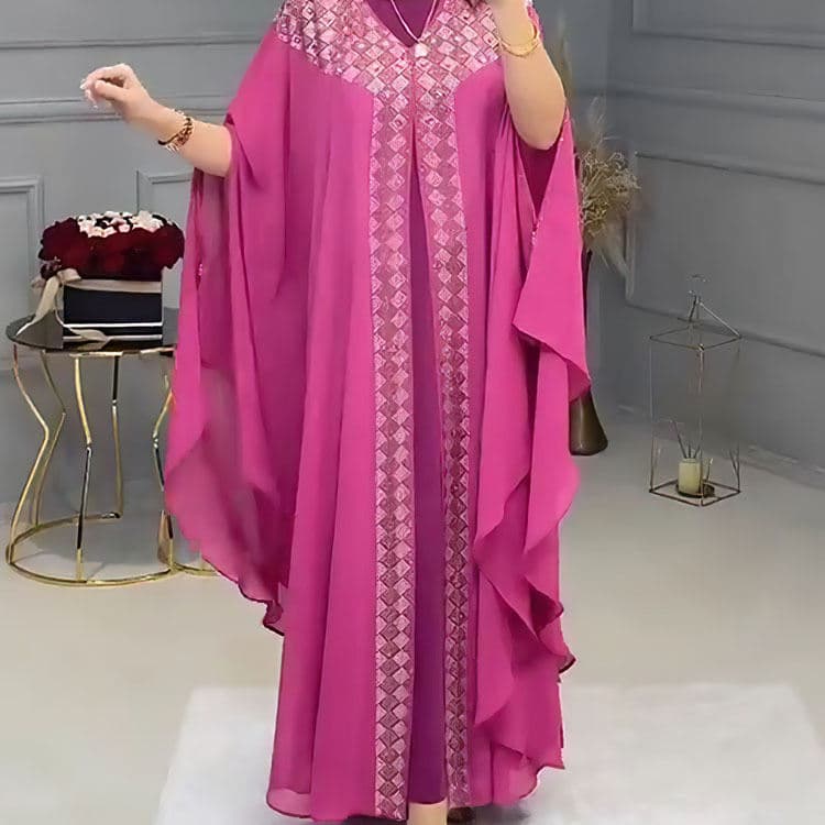 Latest Design Abaya Muslim Dress Middle Eastern Robe Embroidered Dubai Maxi Elegant Loose Ladies Dress