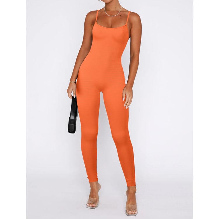 Custom Bodysuit Fashion Sexy Long Jumpsuit Solid Color Backless Strapless Jumpsuit