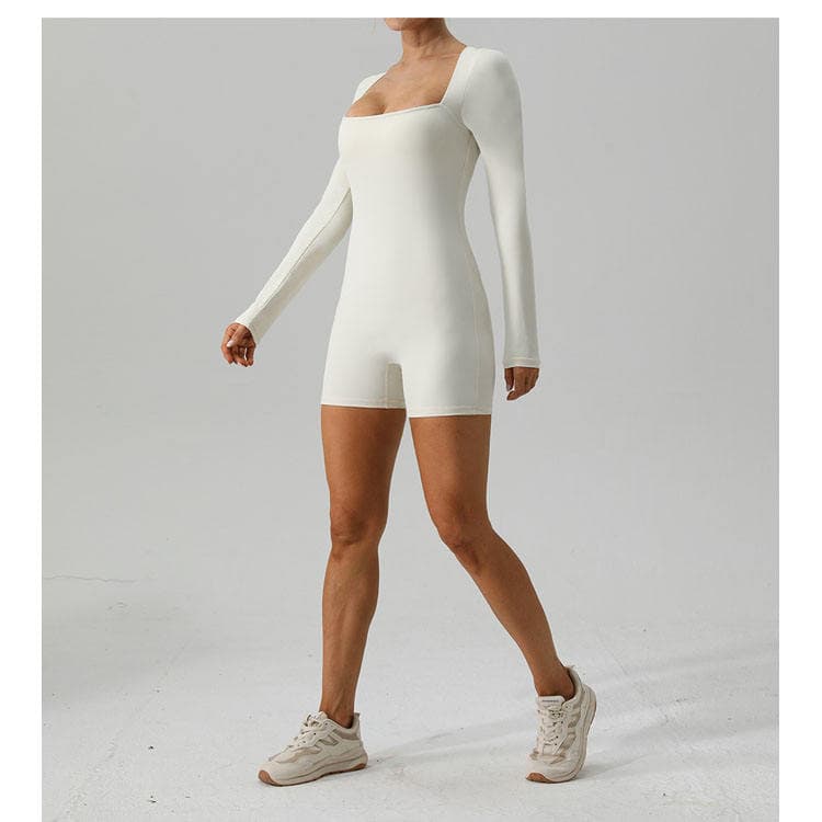 High Quality Womens Workout Long Sleeve Sexy Rompers Women Jumpsuit Bodycon Activewear Quick Dry One Piece Jumpsuit Outdoor