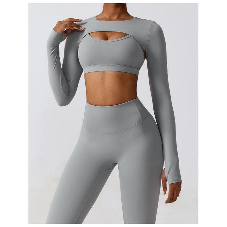 High Quality Yoga Set Sport Bra and Tight Pants With Vest 3 Piece Set Yoga Wholesale Seamless Scrunch Butt Leggings Yoga Set