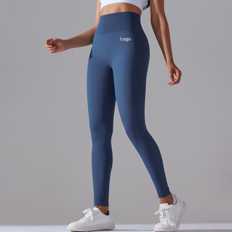 Custom Logo Seamless Breathable Solid Color Butt Lift Yoga Pants Nylon Fitness Yoga Legging