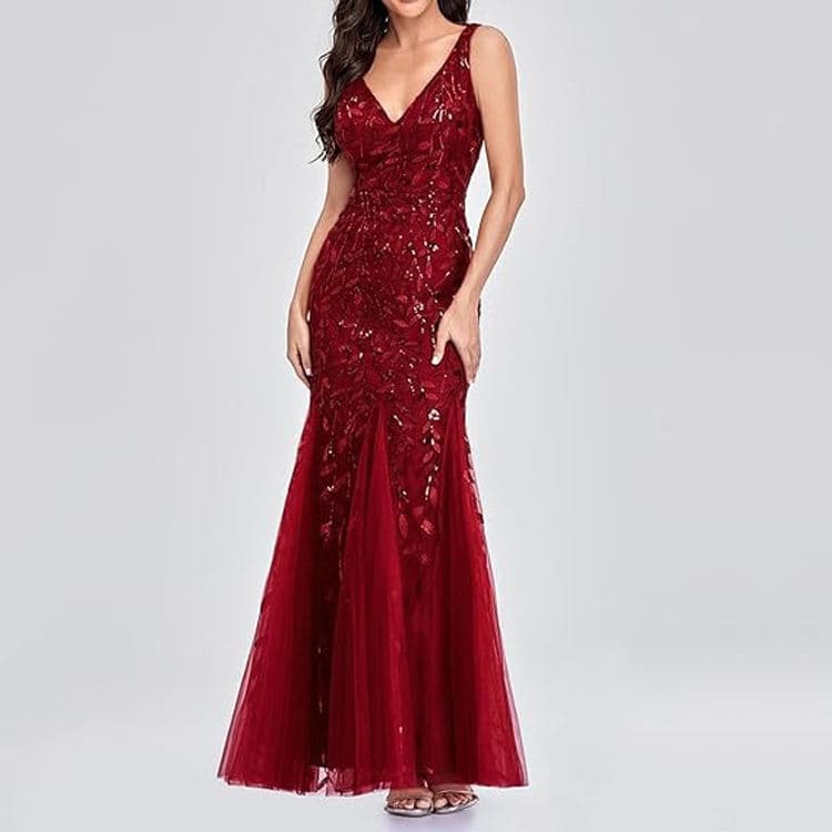 Best-Selling Dresses Chic and Stylish Summer Sequin Dresses Sexy V-Neck Evening Gowns