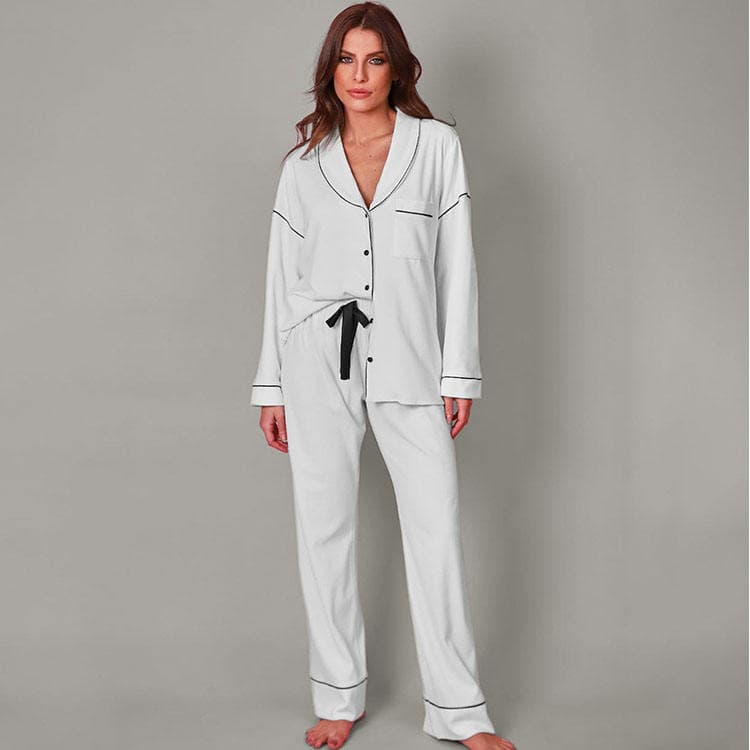 2023 Elegant Fashionable Womens Pajamas Fit to Wear Luxury Womens Cotton Pajamas Soft Two Pieces Pajama