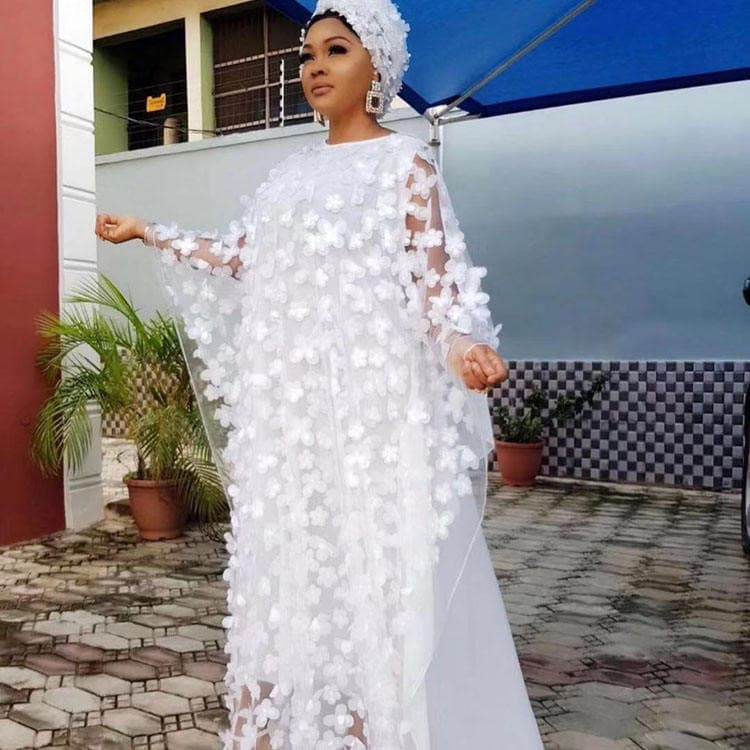 Summer Undershirt Dress Sexy Party Dress Embroidered Flower Mesh Bat Sleeve Plus Size Robe Vest Skirt Women Clothing