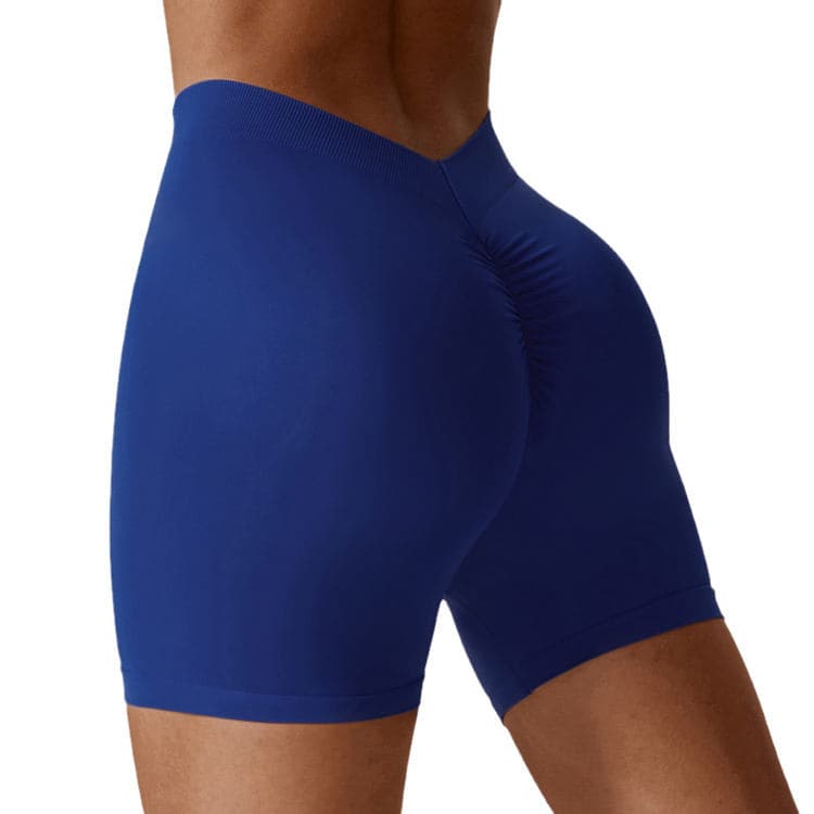 Summer Seamless Hip Lifting Women Running Fitness High Waist Tummy Control Yoga Shorts
