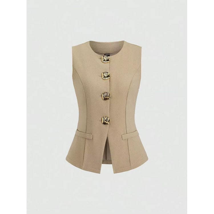 Wenshuo 2026 Elegant and Stylish Solid Color Vest Women Casual Top Women Commuter Vest