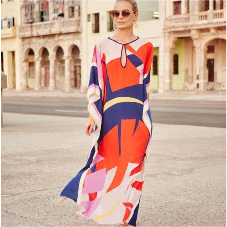 Wholesaler Printed Position Kimono Robe Holiday Dress Women Bikini Sun Long Shirt Beach Cover Ups