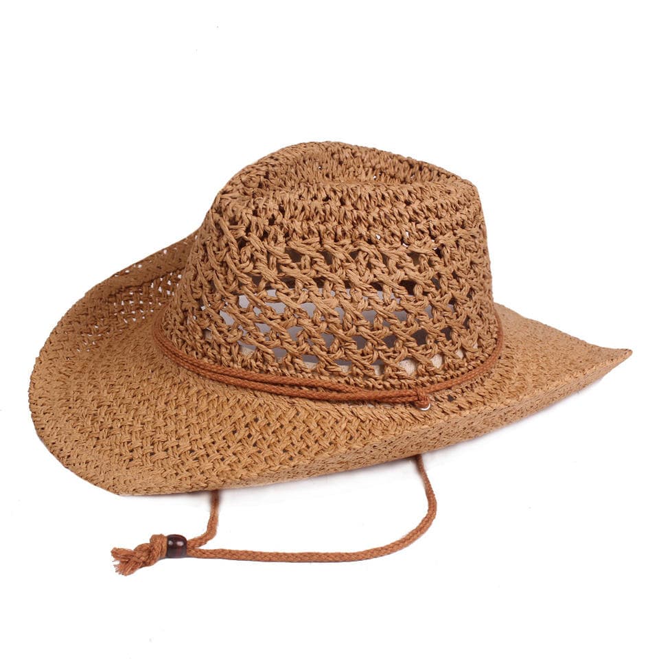 Handmade Straw Hat Men and Women Broad Brim Spring Summer Sunhat Travel Hat