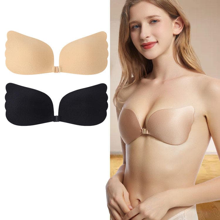 Wing Push up Front Self Adhesive Invisible Seamless Strapless Backless Invisible Silicone Bra