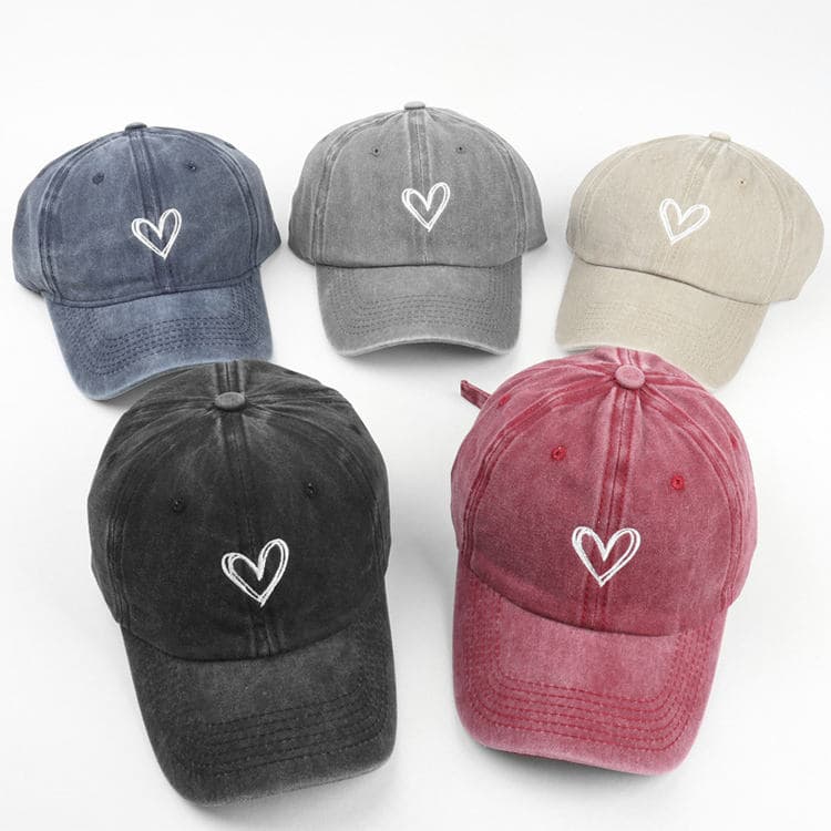 Spring and Summer Baseball Cap Women's Thin love Couple Soft Top Cap
