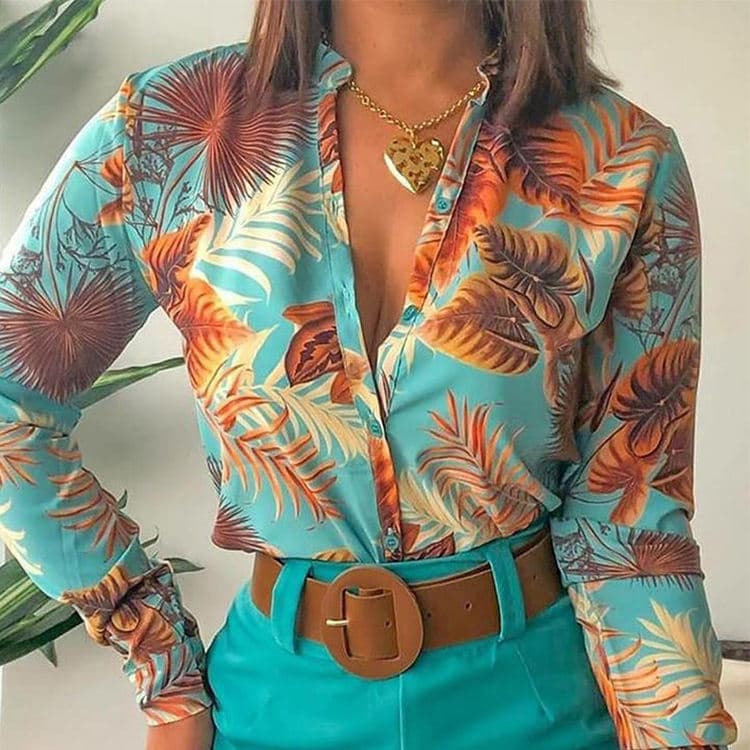 New Wholesale Woman Shorts Sets Digital Printing Stand Collar Long Sleeve Shirt 2 Piece Dress Set Women