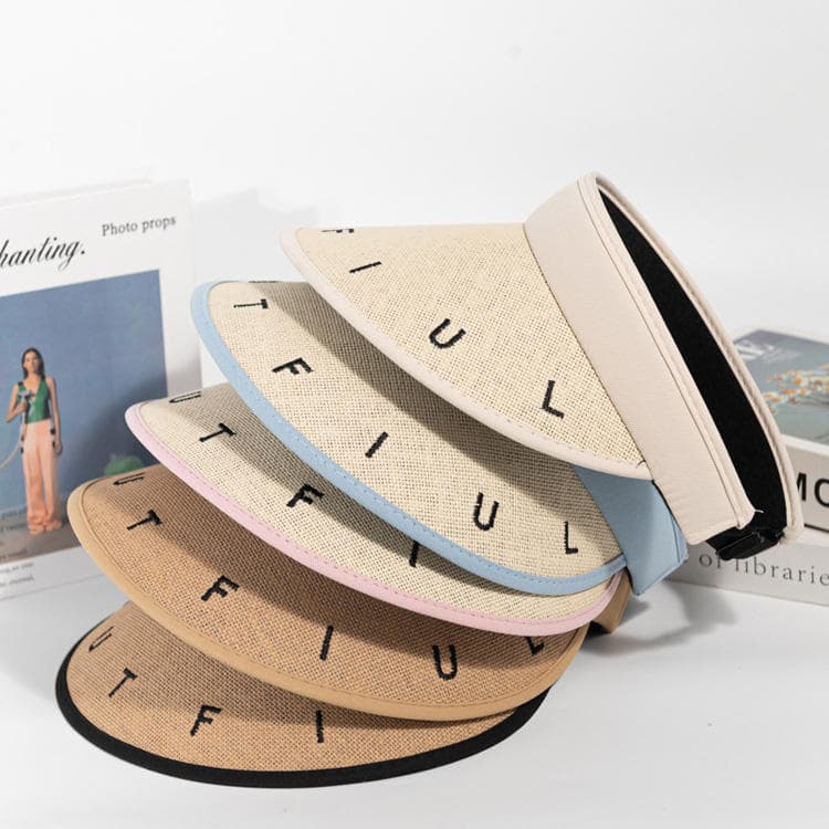 Outdoor Empty Top Sun Hat Summer Beach Sun Lady Casual Shade Letter Female Summer Hat