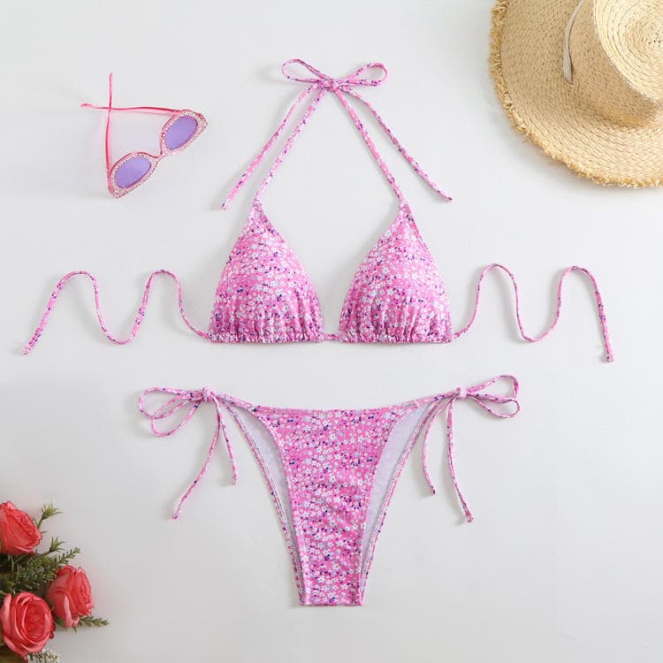 Bestselling Printed Swimsuit Lace up Bikini Sexy Triangle Bikini Swimsuit