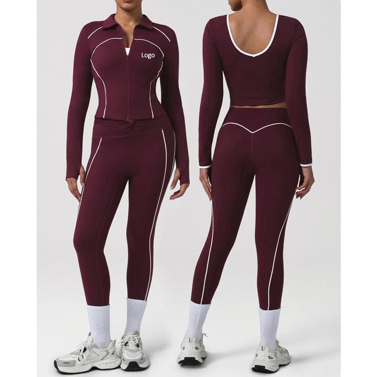 2026 Fashion Outdoor Sports and Fitness Wear White Binding Nude Feel Women Yoga Set