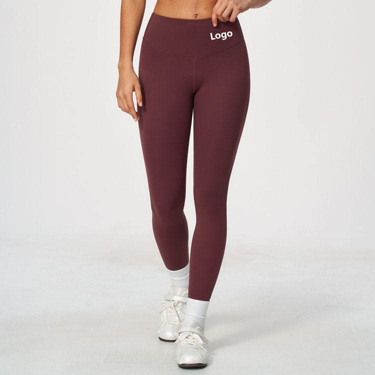 78 Nylon 22 Spandex Brushed Hip Lift Yoga Pants Custom logo Fall Winter New High Waist Compact Yoga Legging