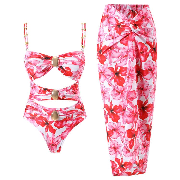 Elegant New Swimsuit Butterfly Sexy Swimwear Backless High Cut Printed Vacation Beach Bikini Suit Women