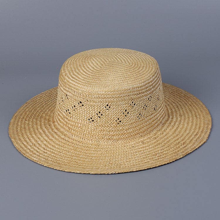 2024 Fashion Beach Straw Hat Natural Grass Panama Hat Handmade Straw Hat