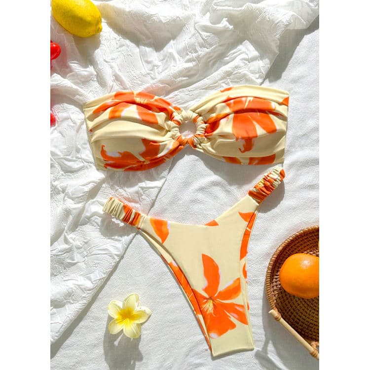 Wholesale Summer Women Swimwear Sexy Mini Print Bikini Sexy High-Cut Beach Bikini Sets