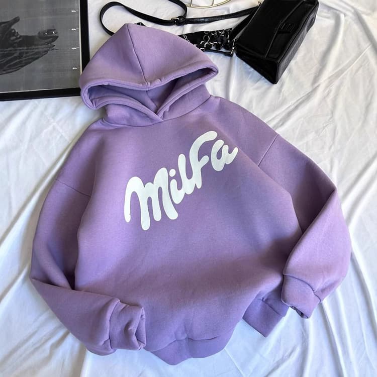 Wenshuo 100% Cotton Hooded Top Wholesale Casual Letter Print Top Custom logo Winter Warm Sweatshirt Factory Direct