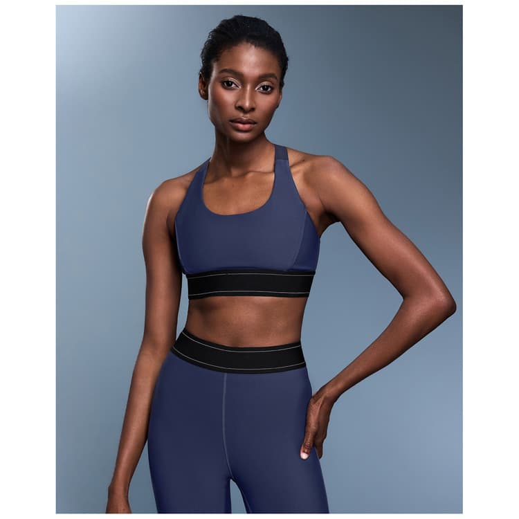 High Compression Gym Set Shockproof Adjustable Strap Yoga Bra and Legging Fashion Woven Band Yoga Sets