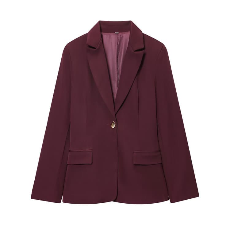 Wenshuo Simple Lapel blazer Wholesale Solid Color Straight Trousers Custom logo Double Layer blazer Set Factory Direct