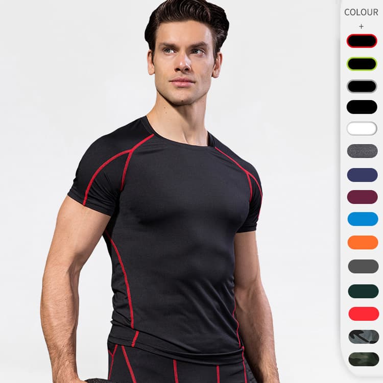 Wenshuo Casual Solid Color Top Wholesale Stylish Short Sleeve Top Custom logo Fashion Mens Top Factory Direct