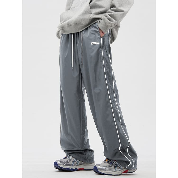 Wenshuo Stylish Straight Trousers Custom logo Casual Summer Trousers Factory Direct Drawstring Sweatpants Wholesale