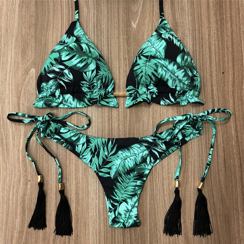 New Arrival Custom Logo Two Piece Swimwear Printing Women Swim Wear Bikini Beachwear