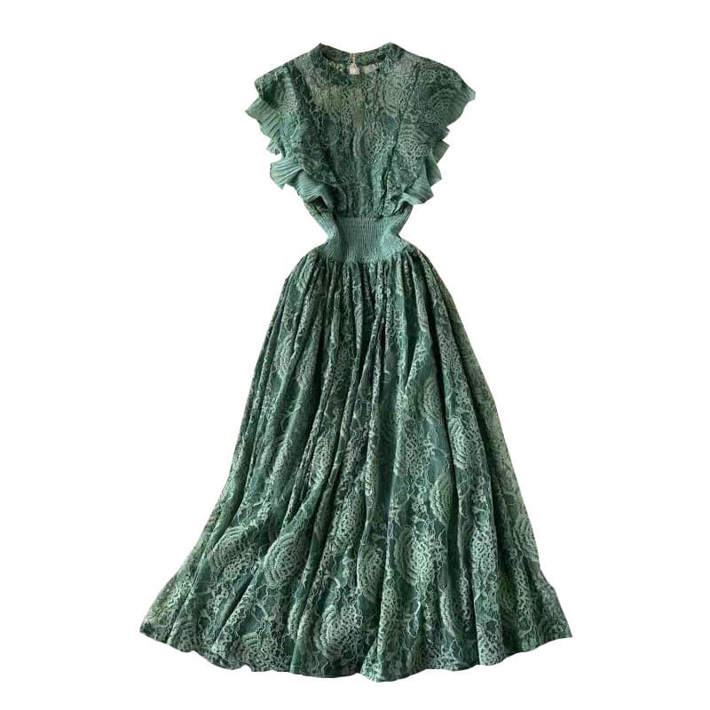 Lace Mesh Skirt Custom logo Pleated Fashion Long Skirt Wholesale Ruffled Beach Skirt Factory Directly