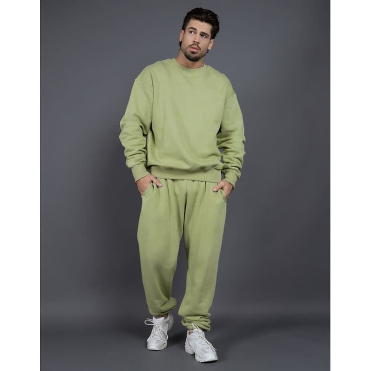 Wenshuo Simple Long Sleeve Sweatshirt Wholesale Warm Winter Tracksuit Custom logo Solid Color Men's Tracksuit Set Factory Direct