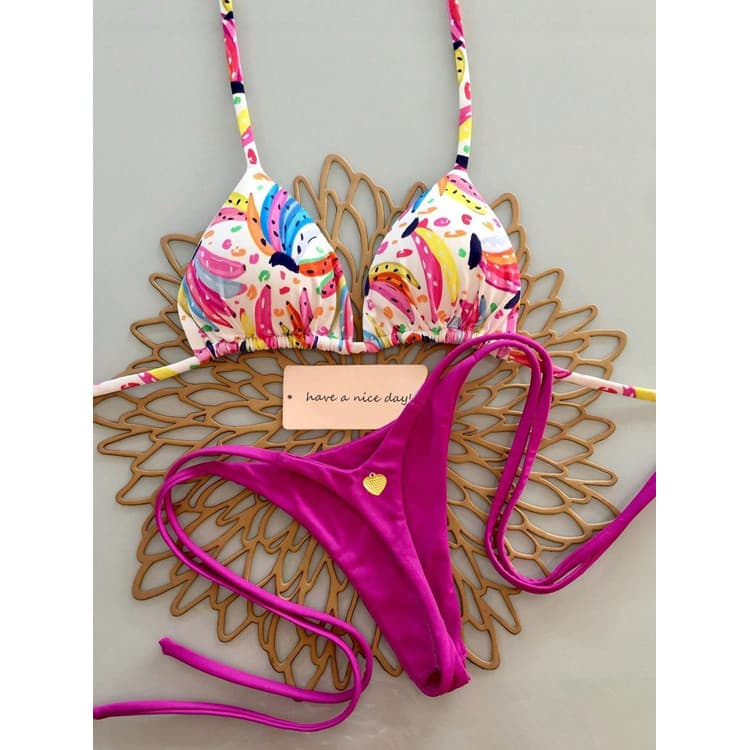 Wholesale Sexy Thong Bikini Beachwear Reversible Sexy Triangle Swimwear Hot Bandage Bikini for Women