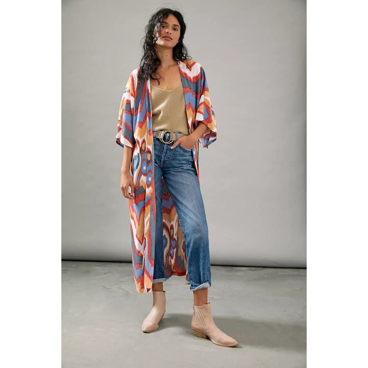 New Retro Printed Holiday Dress Muslim Print Bikini Cover up Beach Cover ups