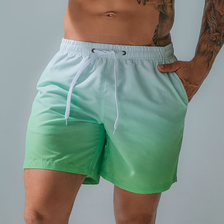 Wholesale Gradient Surfing Swim Pants Flat Corner Shorts Vacation Sports and Leisure Beach Pants for Men