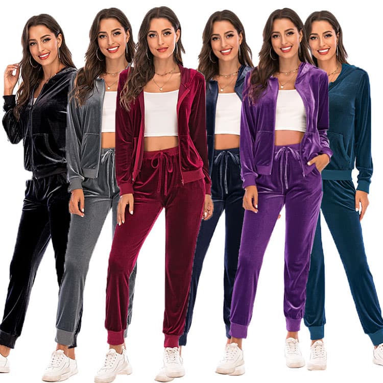 S-2XL 2025 Spring New Comfortable Women Wholesale Casual Sports Leisure Fashion Long Two Piece Set