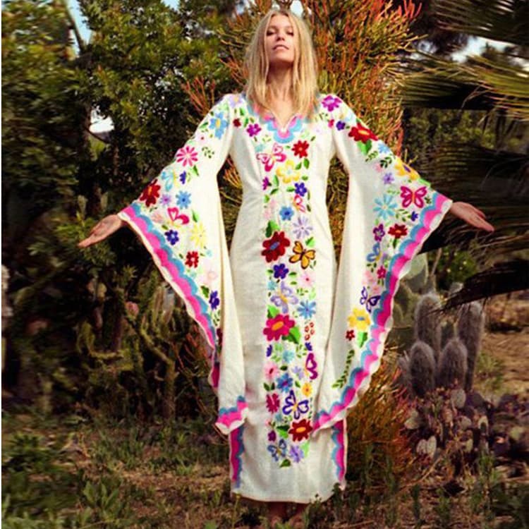 New Arrival Women Maxi Dress Bohemia Evening Dress Print Dresses