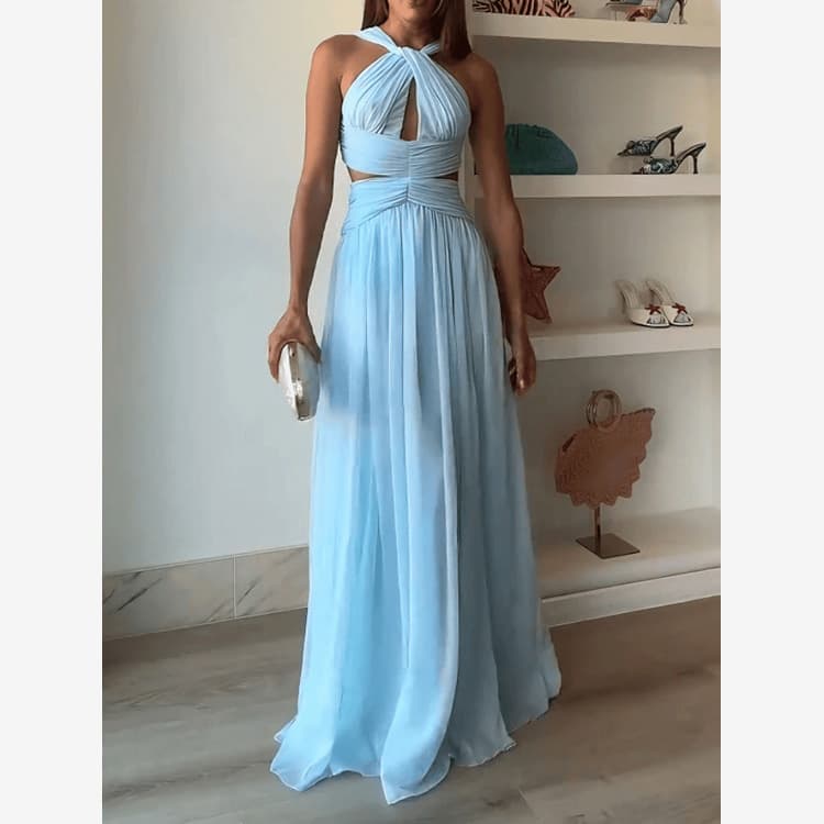 Wenshuo Fashion Mesh Skirt Wholesale Irregular Evening Dress Custom logo Solid Color Long Dress Factory Direct