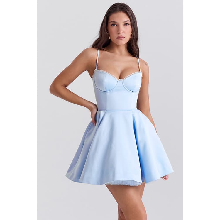 Sexy Suspender Dress Wholesale Lace Design Dress Custom logo Puffy Short Skirt Factory Directly