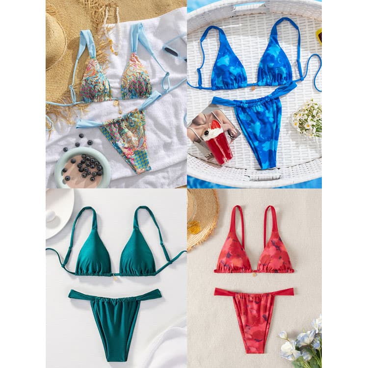 2025 New Fashionable Printed Swimsuit Seaside Sexy Swimsuit Cute Girl Bikini