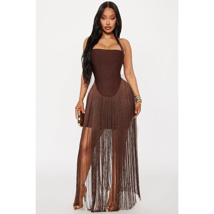 Sexy Tassel Skirt Wholesale Hallet Club Dress Custom logo Stylish Slim Fit Dress Factory Direct
