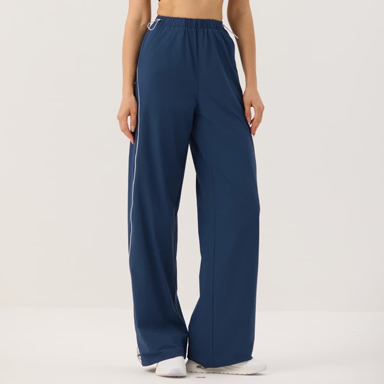 Wenshuo Solid Color Trousers Wholesale Drawstring Sweatpants Custom logo Stylish Simple Trousers Factory Direct