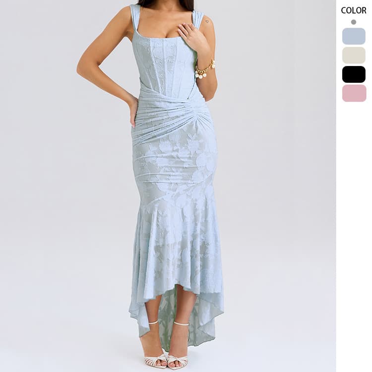 Wholesale 2025 Summer Hot Dresses Sexy Fashion Dresses Fishbone Package Hip Fishtail Dresses Women