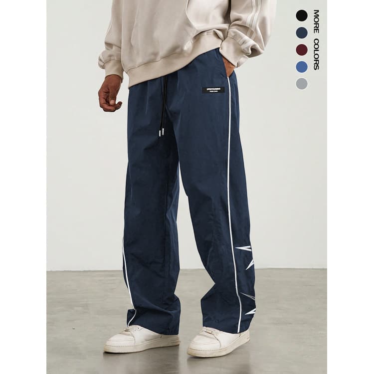 Wenshuo Star Pattern Sweatpants Wholesale Drawstring Loose Trousers Custom logo Casual Summer Trousers Factory Direct
