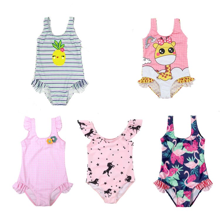 Hot Sale Watermelon Print Sweet and Cute Girls Bikini Cartoon Children Swimwear