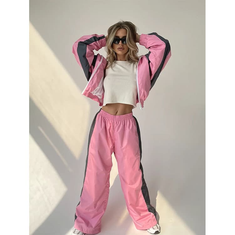 Outdoor Sports Women Suit Wholesale Long Sleeve Cool Jacket Factory Direct Elastic Straight Trousers Custom logo