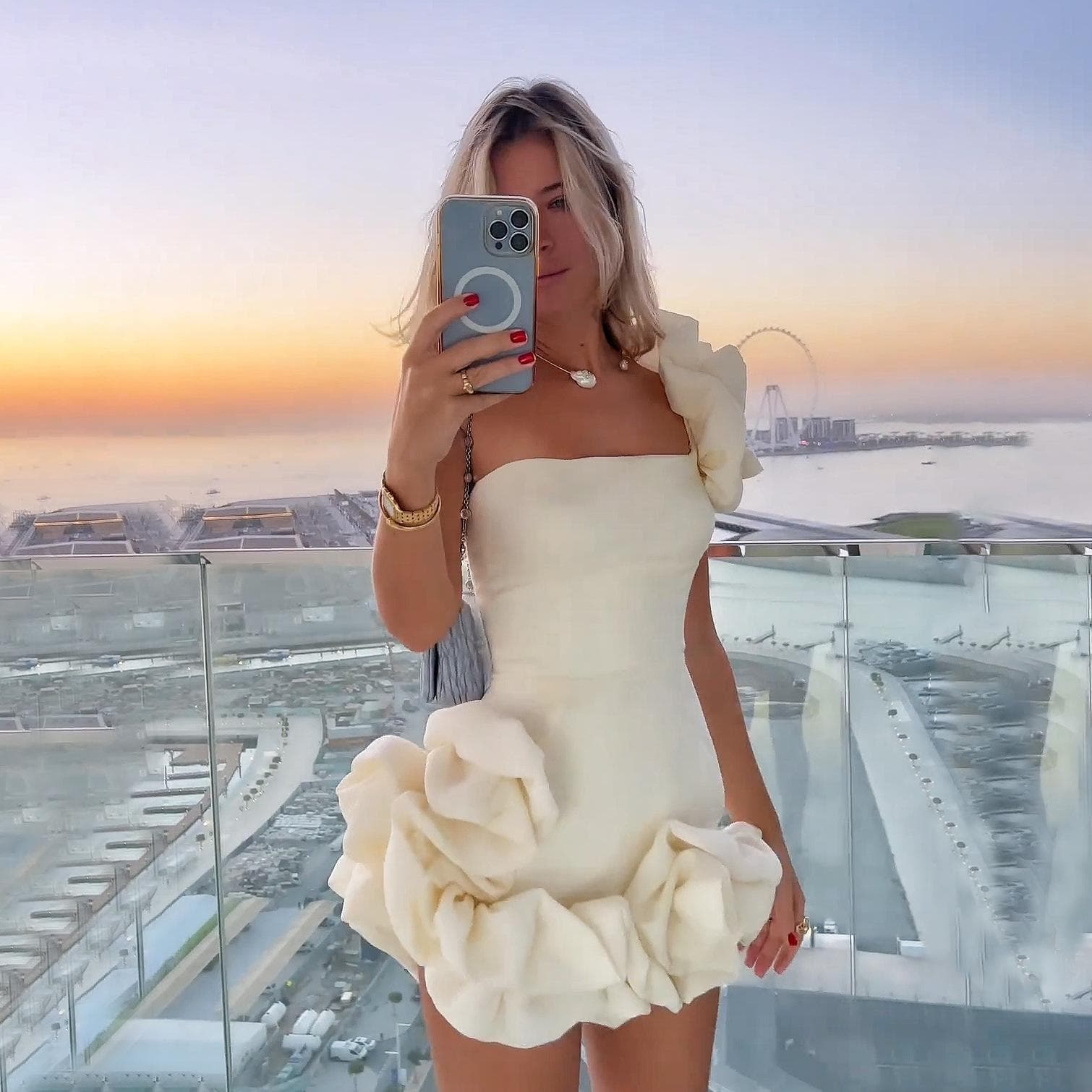 New 2023 Slim Fit Dress Tube Top Skirt 3 D Flower Dress Women Lady Elegant Chic Evening Dress