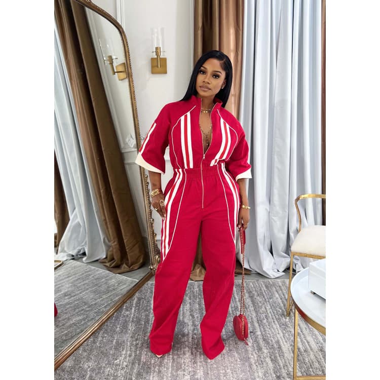 Wenshuo Zippered Long Sleeve Top Wholesale Elastic Waist Trousers Custom logo Breathable Tracksuit Factory Direct